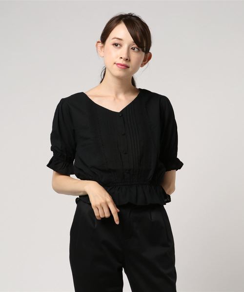 earth music&ecology（アースミュージックアンドエコロジー）の「・ピンタックレースブラウス ●（シャツ/ブラウス・レディース・オフホワイト/マスタード/ブラック/レッド・FREE）」の16枚目の写真