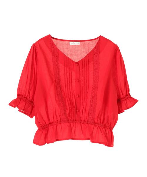 earth music&ecology（アースミュージックアンドエコロジー）の「・ピンタックレースブラウス ●（シャツ/ブラウス・レディース・オフホワイト/マスタード/ブラック/レッド・FREE）」の9枚目の写真