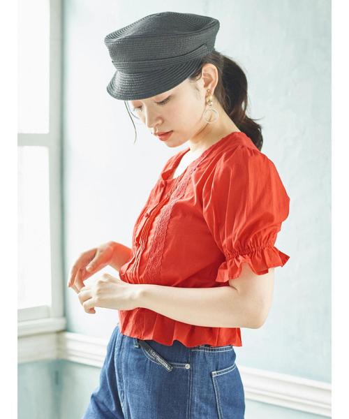 earth music&ecology（アースミュージックアンドエコロジー）の「・ピンタックレースブラウス ●（シャツ/ブラウス・レディース・オフホワイト/マスタード/ブラック/レッド・FREE）」の14枚目の写真