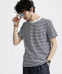 NANO universe | コットン天竺ボーダーTシャツ(Tシャツ/カットソー)
