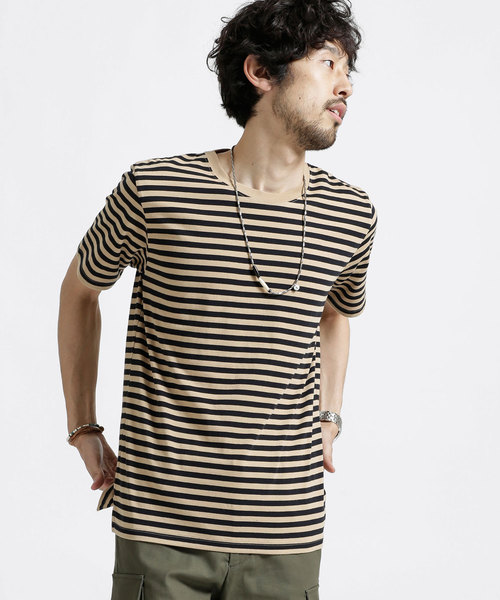 NANO universe（ナノユニバース）の「コットン天竺ボーダーＴシャツ（Tシャツ/カットソー・メンズ・その他1/その他2/その他4/その他3・SMALL/MEDIUM/LARGE/X-LARGE）」の4枚目の写真