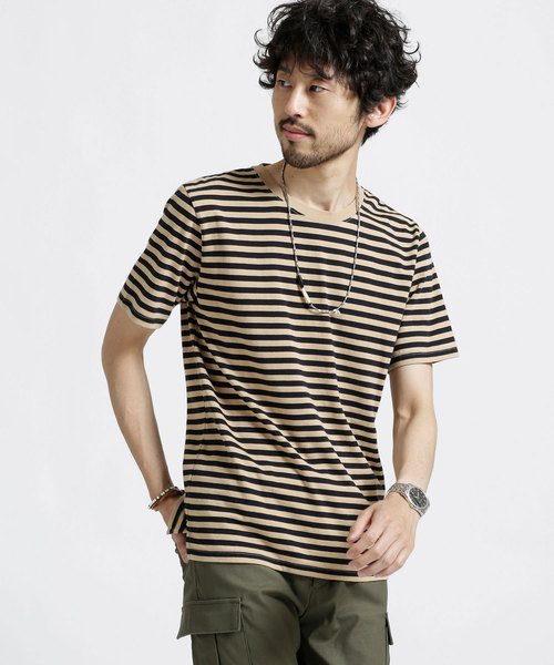 NANO universe（ナノユニバース）の「コットン天竺ボーダーＴシャツ（Tシャツ/カットソー・メンズ・その他1/その他2/その他4/その他3・SMALL/MEDIUM/LARGE/X-LARGE）」の5枚目の写真