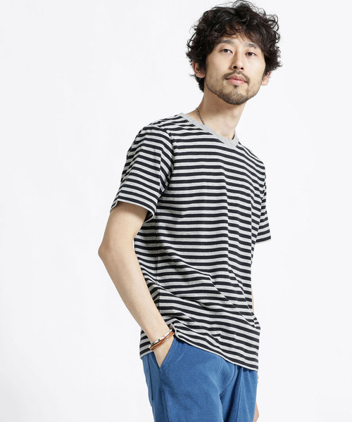 NANO universe（ナノユニバース）の「コットン天竺ボーダーＴシャツ（Tシャツ/カットソー・メンズ・その他1/その他2/その他4/その他3・SMALL/MEDIUM/LARGE/X-LARGE）」の7枚目の写真