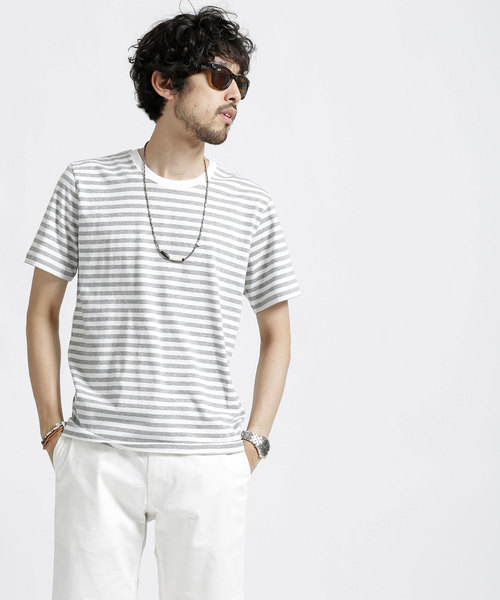 NANO universe（ナノユニバース）の「コットン天竺ボーダーＴシャツ（Tシャツ/カットソー・メンズ・その他1/その他2/その他4/その他3・SMALL/MEDIUM/LARGE/X-LARGE）」の8枚目の写真