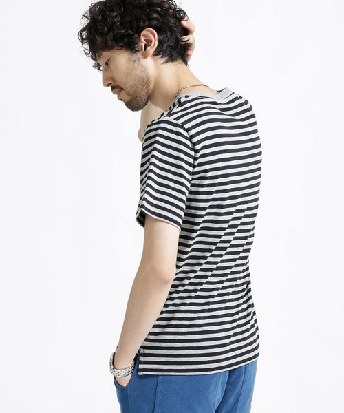 NANO universe（ナノユニバース）の「コットン天竺ボーダーＴシャツ（Tシャツ/カットソー・メンズ・その他1/その他2/その他4/その他3・SMALL/MEDIUM/LARGE/X-LARGE）」の9枚目の写真