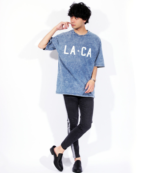 8(eight)(エイト)の「デニム 半袖Tシャツ アメカジ ビッグT(Tシャツ/カットソー・メンズ・インディゴブルー/ブルー・MEDIUM/LARGE)」の4枚目の写真