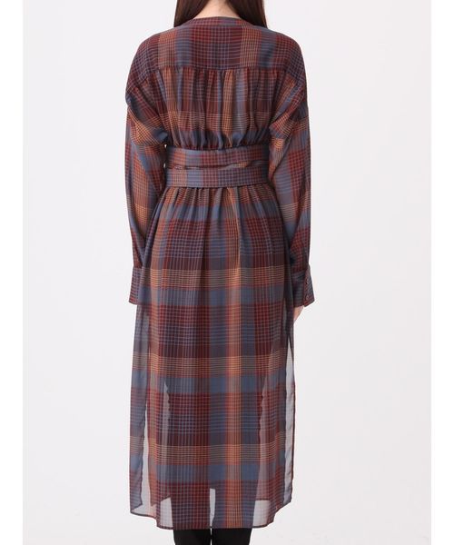 EMODA（エモダ）の「シアーウエストマークチェックシャツ（シャツ/ブラウス・レディース・ホワイト/ブラック/キャメル・FREE）」の11枚目の写真