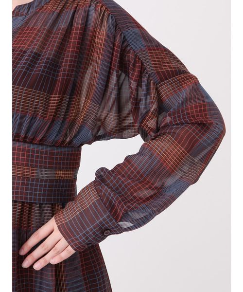 EMODA（エモダ）の「シアーウエストマークチェックシャツ（シャツ/ブラウス・レディース・ホワイト/ブラック/キャメル・FREE）」の13枚目の写真