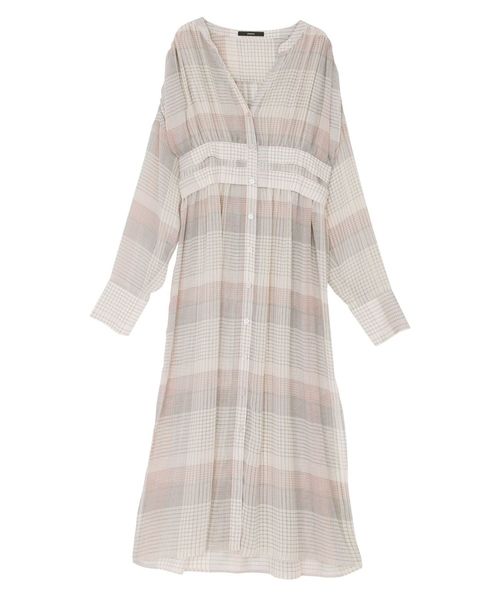 EMODA（エモダ）の「シアーウエストマークチェックシャツ（シャツ/ブラウス・レディース・ホワイト/ブラック/キャメル・FREE）」の19枚目の写真