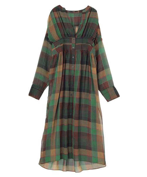 EMODA（エモダ）の「シアーウエストマークチェックシャツ（シャツ/ブラウス・レディース・ホワイト/ブラック/キャメル・FREE）」の20枚目の写真