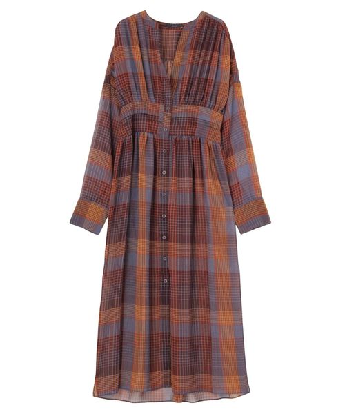 EMODA（エモダ）の「シアーウエストマークチェックシャツ（シャツ/ブラウス・レディース・ホワイト/ブラック/キャメル・FREE）」の21枚目の写真