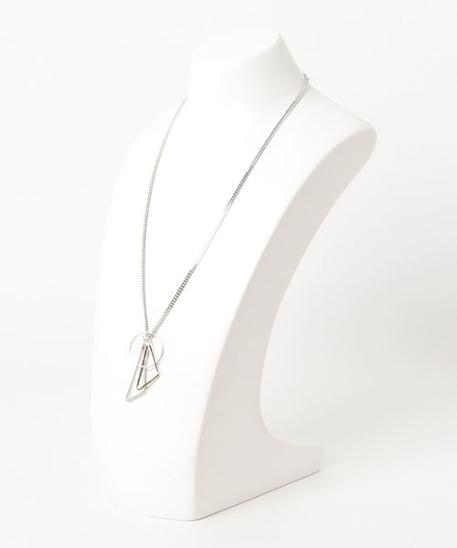 Confirm（コンファーム）の「Confirm / コンファーム トライアングルリングチェーンネックレス（ネックレス・メンズ・グレー・FREE）」の3枚目の写真