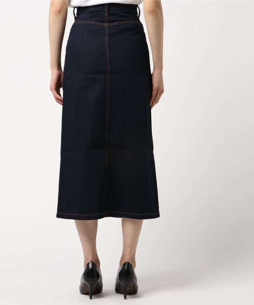 MOUSSY（マウジー）の「BUTTON UP LONG SKIRT（デニムスカート・レディース・ワンウォッシュ・1/2/0）」の3枚目の写真