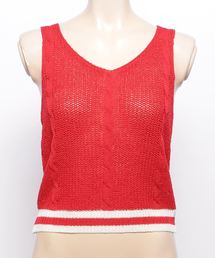 裾ラインニットタンク