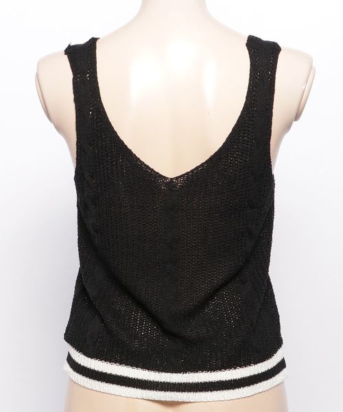 FIG&VIPER（フィグアンドバイパー）の「裾ラインニットタンク（タンクトップ・レディース・ブラック/パープル/レッド・FREE）」の5枚目の写真