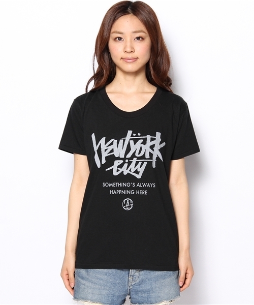 Another Edition（アナザーエディション）の「AE NEWYORK CITY T BLK（Tシャツ/カットソー・レディース・ブラック・フリー）」の2枚目の写真