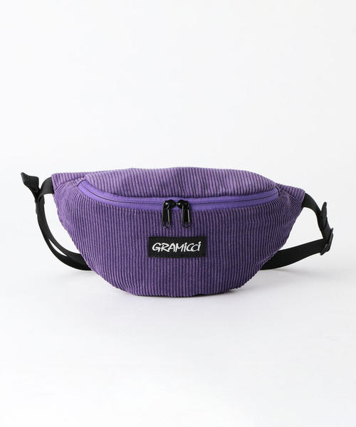 coen（コーエン）の「Gramicci(グラミチ)別注コーデュロイボディバッグ(パープル⇒WEB限定カラー)（ボディバッグ/ウエストポーチ・メンズ・グレー/パープル/ブラック/ブラウン・FREE）」の5枚目の写真