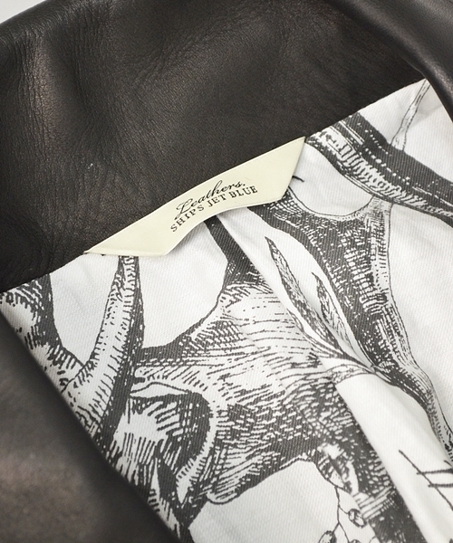 SHIPS JET BLUE（シップスジェットブルー）の「NOWARTT×SHIPS JET BLUE:  ホースレザー/ダブルライダース■（ライダースジャケット・メンズ・ブラック/ネイビー・SMALL/MEDIUM/LARGE）」の9枚目の写真