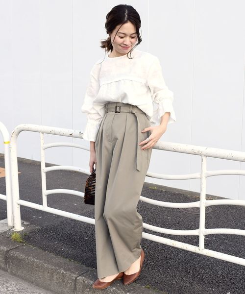 liflattie ships（リフラティ シップス）の「liflattie ships:リネンシャーリングスリーブブラウス◇（シャツ/ブラウス・レディース・ホワイト/ブラック/オレンジ・SMALL/MEDIUM）」の7枚目の写真