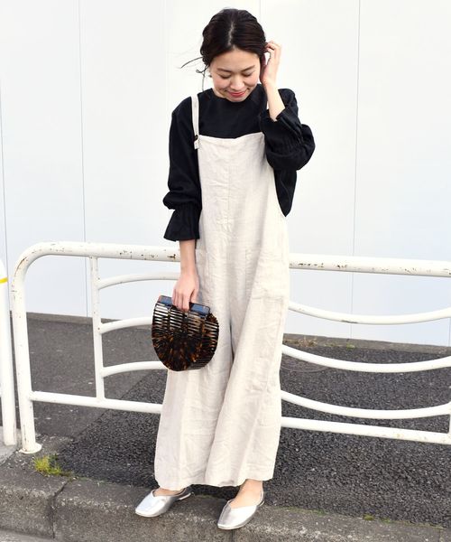 liflattie ships（リフラティ シップス）の「liflattie ships:リネンシャーリングスリーブブラウス◇（シャツ/ブラウス・レディース・ホワイト/ブラック/オレンジ・SMALL/MEDIUM）」の16枚目の写真