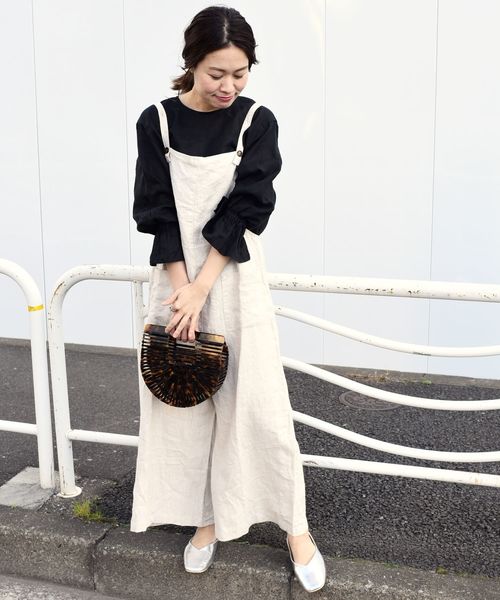 liflattie ships（リフラティ シップス）の「liflattie ships:リネンシャーリングスリーブブラウス◇（シャツ/ブラウス・レディース・ホワイト/ブラック/オレンジ・SMALL/MEDIUM）」の17枚目の写真