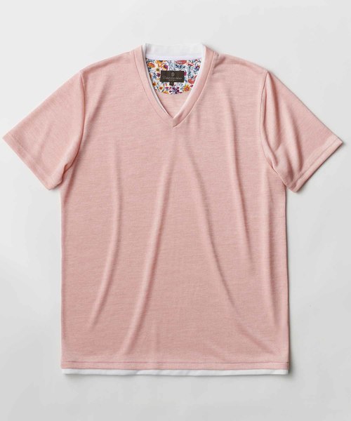 MEN'S BIGI(メンズビギ)の「アーサー天竺カットソー(Tシャツ/カットソー・メンズ・ブラック/ピンク/ターコイズブルー/イエロー/ライトグレー・LL/S/M/L)」の5枚目の写真