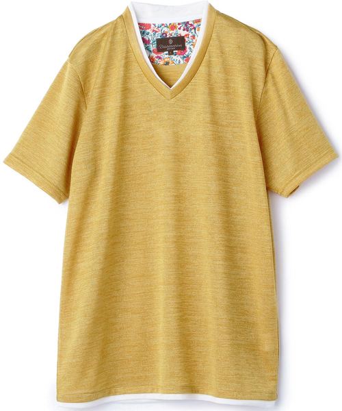 MEN'S BIGI(メンズビギ)の「アーサー天竺カットソー(Tシャツ/カットソー・メンズ・ブラック/ピンク/ターコイズブルー/イエロー/ライトグレー・LL/S/M/L)」の4枚目の写真