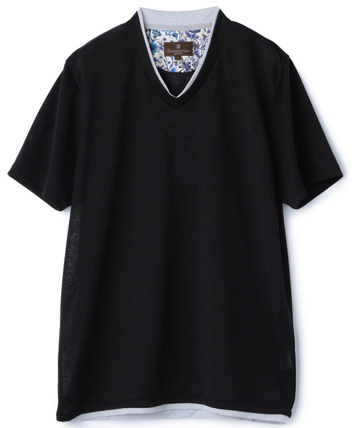 MEN'S BIGI(メンズビギ)の「アーサー天竺カットソー(Tシャツ/カットソー・メンズ・ブラック/ピンク/ターコイズブルー/イエロー/ライトグレー・LL/S/M/L)」の2枚目の写真