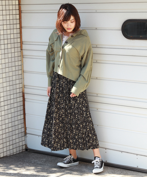 apres jour（アプレジュール）の「片プリーツ柄スカート【ZOZOTOWN限定アイテム】（スカート・レディース・ブラック/オフホワイト/ネイビー・フリー）」の12枚目の写真