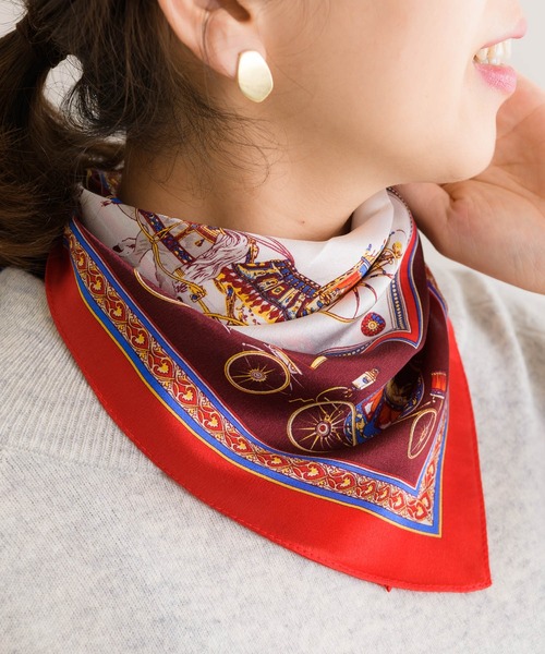 Katharine Ross シルク100 馬車柄ミニスカーフ Web限定 バンダナ スカーフ Katharine Ross キャサリンロス のファッション通販 Zozotown
