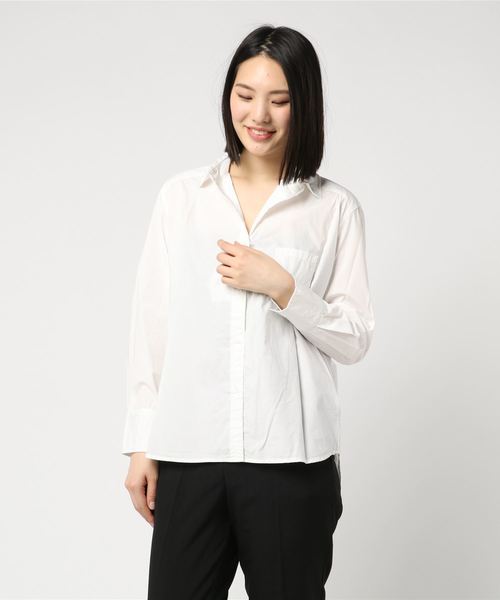 B.I.D.（ビーアイディー）の「bid/カシュクールシャツ02（シャツ/ブラウス・レディース・ブラック/オフホワイト/サックスブルー・FREE）」の15枚目の写真