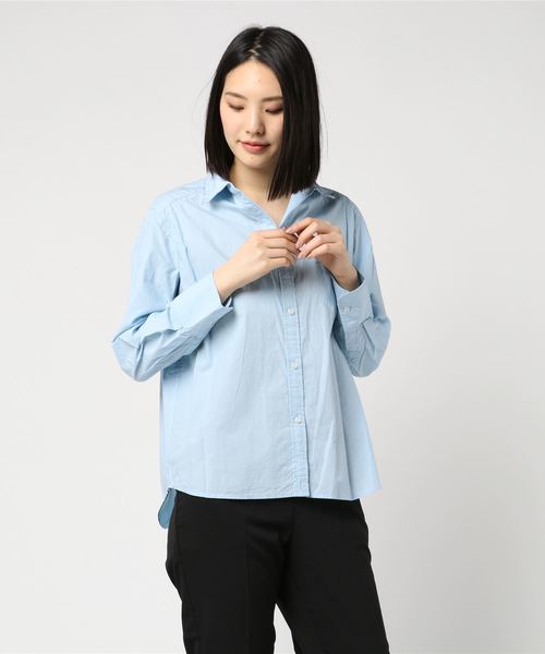 B.I.D.（ビーアイディー）の「bid/カシュクールシャツ02（シャツ/ブラウス・レディース・ブラック/オフホワイト/サックスブルー・FREE）」の13枚目の写真