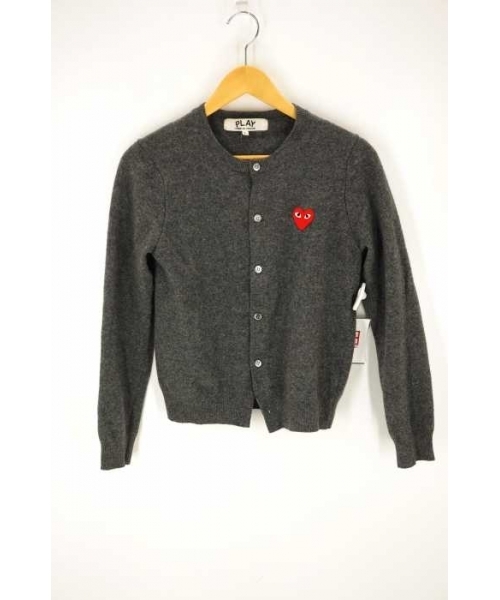 ぴ*ー様 PLAY COMME DES GARCONS クルーネック　カーディガ COMME des GARCONS】PLAY ハートロゴ カーディガン CREWネック (COMME