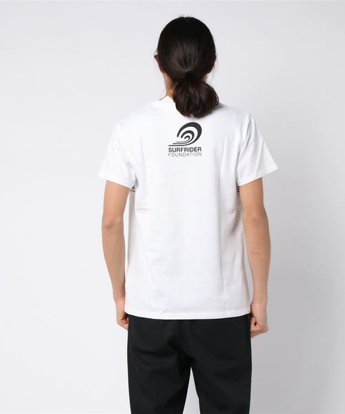 SEAGREEN（シーグリーン）の「SEAGREEN(シーグリーン)×SURFRIDER S/S 2 カットソー（Tシャツ/カットソー・メンズ・ホワイト/チャコールグレー・1/2/3）」の3枚目の写真