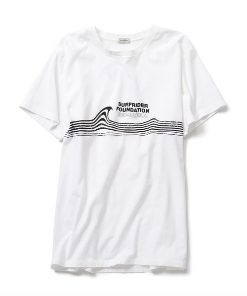 SEAGREEN（シーグリーン）の「SEAGREEN(シーグリーン)×SURFRIDER S/S 2 カットソー（Tシャツ/カットソー・メンズ・ホワイト/チャコールグレー・1/2/3）」の2枚目の写真