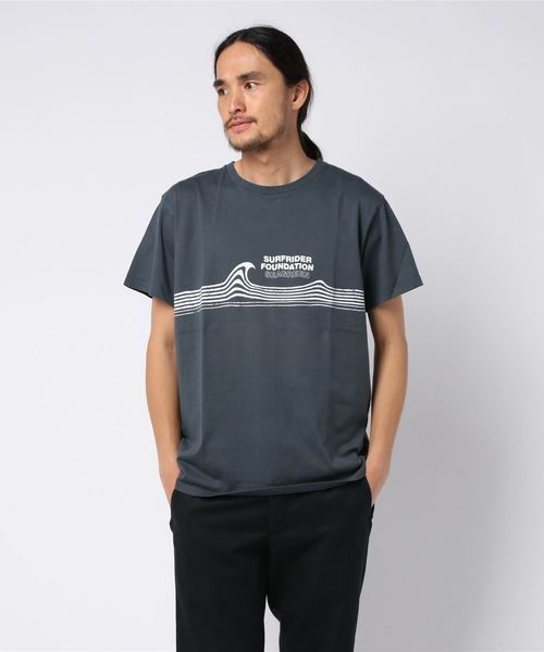 SEAGREEN（シーグリーン）の「SEAGREEN(シーグリーン)×SURFRIDER S/S 2 カットソー（Tシャツ/カットソー・メンズ・ホワイト/チャコールグレー・1/2/3）」の5枚目の写真