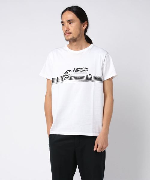 SEAGREEN（シーグリーン）の「SEAGREEN(シーグリーン)×SURFRIDER S/S 2 カットソー（Tシャツ/カットソー・メンズ・ホワイト/チャコールグレー・1/2/3）」の6枚目の写真