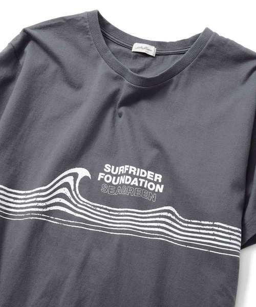 SEAGREEN（シーグリーン）の「SEAGREEN(シーグリーン)×SURFRIDER S/S 2 カットソー（Tシャツ/カットソー・メンズ・ホワイト/チャコールグレー・1/2/3）」の11枚目の写真