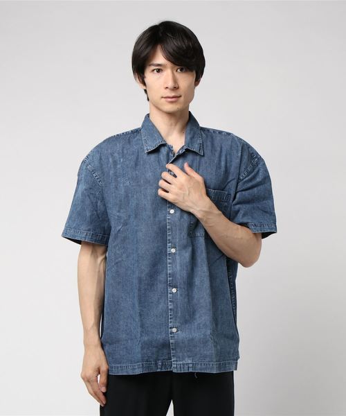 Glove House オープンカラー ケミカル加工デニム 半袖シャツ シャツ ブラウス Parks Tokyo Select パークストウキョウセレクト のファッション通販 Zozotown