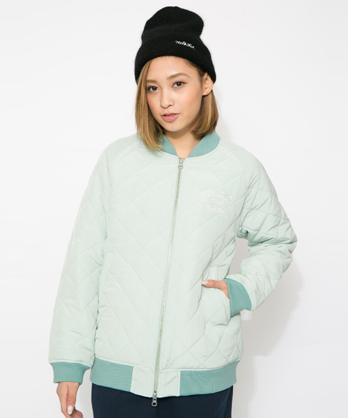 MILKFED.（ミルクフェド）の「【mini10月号掲載】PUFF BLOUSON（ブルゾン・レディース・ブラック/ライトグリーン・MEDIUM/SMALL）」の3枚目の写真