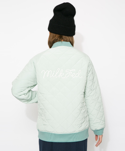 MILKFED.（ミルクフェド）の「【mini10月号掲載】PUFF BLOUSON（ブルゾン・レディース・ブラック/ライトグリーン・MEDIUM/SMALL）」の4枚目の写真