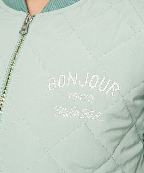 MILKFED.（ミルクフェド）の「【mini10月号掲載】PUFF BLOUSON（ブルゾン・レディース・ブラック/ライトグリーン・MEDIUM/SMALL）」の5枚目の写真