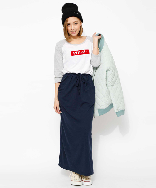 MILKFED.（ミルクフェド）の「【mini10月号掲載】PUFF BLOUSON（ブルゾン・レディース・ブラック/ライトグリーン・MEDIUM/SMALL）」の8枚目の写真