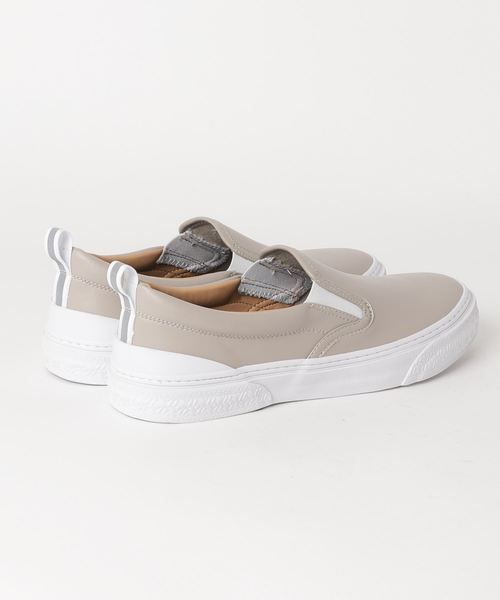 SLACK FOOTWEAR（スラックフットウェア）の「[SLACK / スラック]CALMER LX (SLIP-ON)（スニーカー・メンズ・ベージュ/ホワイト×ホワイト/ブラック×ホワイト/ブラック×ブラック/シルバー・26.5cm/27cm/27.5cm/28cm/26cm/23cm/24cm/24.5cm/23.5cm）」の6枚目の写真