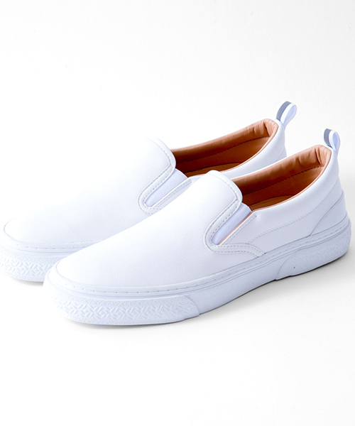SLACK FOOTWEAR（スラックフットウェア）の「[SLACK / スラック]CALMER LX (SLIP-ON)（スニーカー・メンズ・ベージュ/ホワイト×ホワイト/ブラック×ホワイト/ブラック×ブラック/シルバー・26.5cm/27cm/27.5cm/28cm/26cm/23cm/24cm/24.5cm/23.5cm）」の8枚目の写真