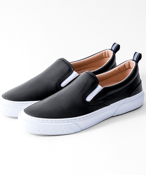 SLACK FOOTWEAR（スラックフットウェア）の「[SLACK / スラック]CALMER LX (SLIP-ON)（スニーカー・メンズ・ベージュ/ホワイト×ホワイト/ブラック×ホワイト/ブラック×ブラック/シルバー・26.5cm/27cm/27.5cm/28cm/26cm/23cm/24cm/24.5cm/23.5cm）」の14枚目の写真
