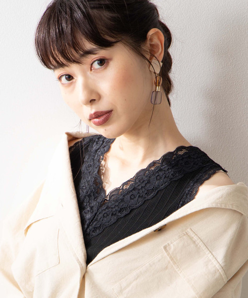 WEGO（ウィゴー）の「WEGO/2wayバックレースキャミソール（キャミソール・レディース・ブラック/ブラウン/オフホワイト・FREE）」の3枚目の写真