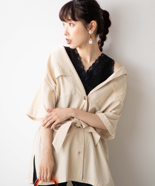 WEGO（ウィゴー）の「WEGO/2wayバックレースキャミソール（キャミソール・レディース・ブラック/ブラウン/オフホワイト・FREE）」の14枚目の写真