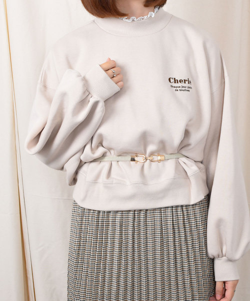 PairPair（ペアペア）の「裏起毛バックプリントスウェット（スウェット・レディース・ブラック/カーキ/ベージュ・FREE）」の10枚目の写真