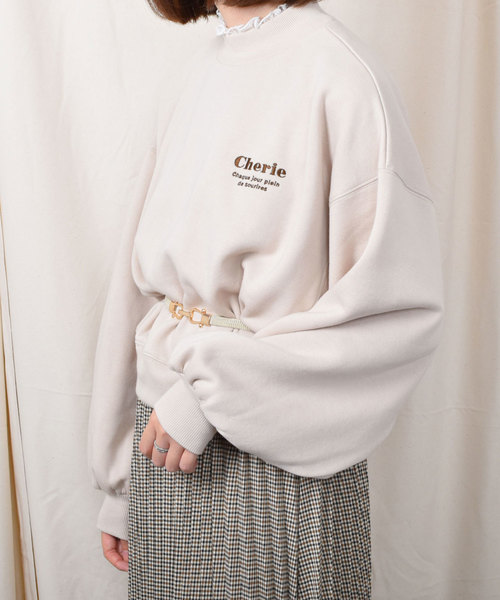 PairPair（ペアペア）の「裏起毛バックプリントスウェット（スウェット・レディース・ブラック/カーキ/ベージュ・FREE）」の11枚目の写真